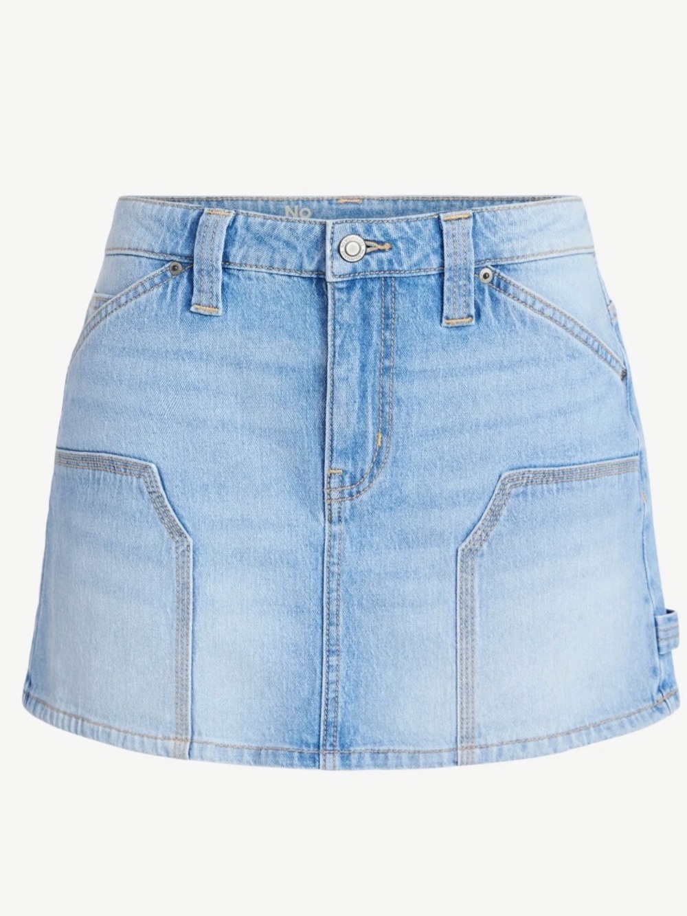 No Boundaries Denim Carpenter Micro Mini Skirt XXL (20)
